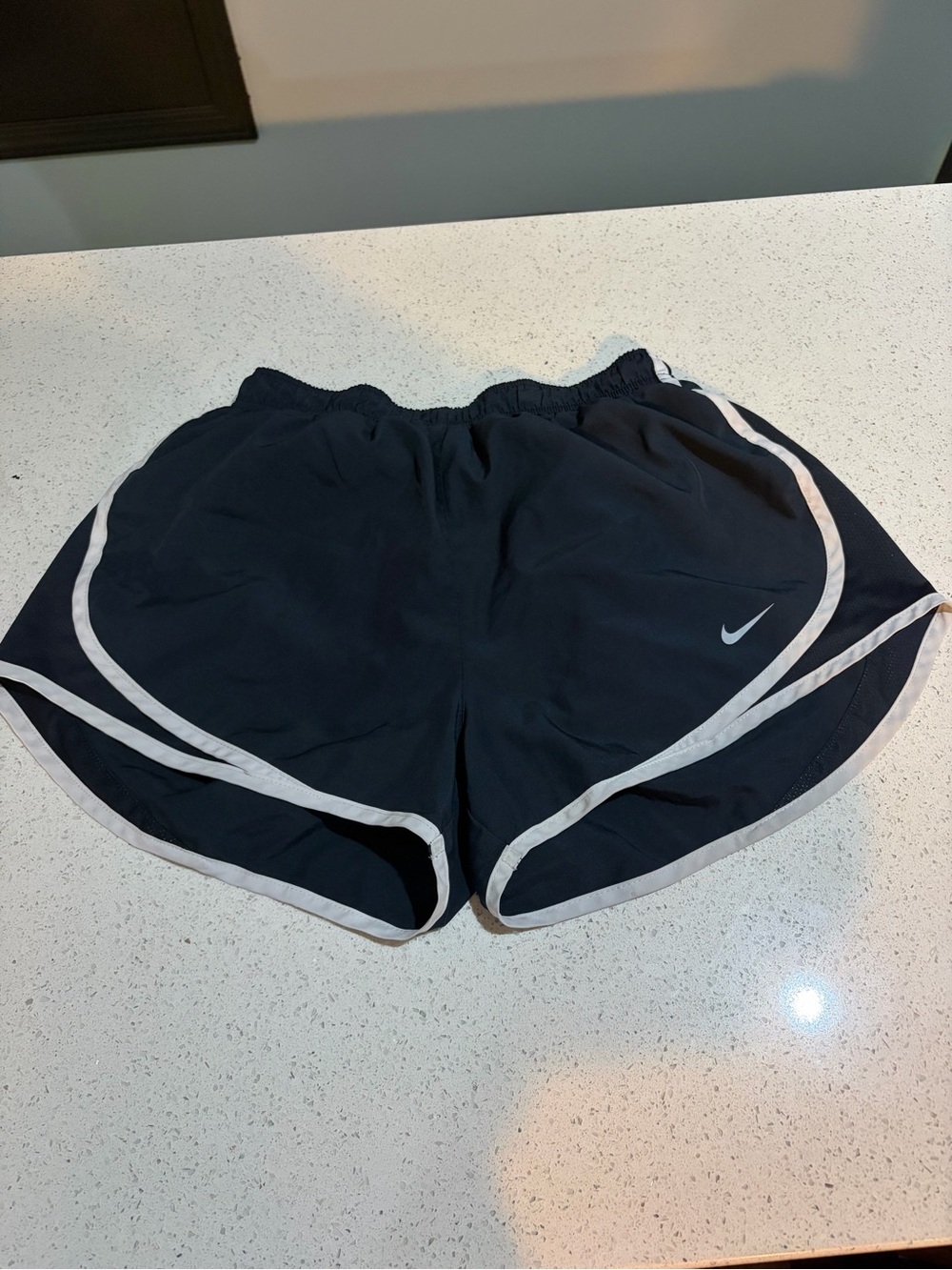 Nike Women's Black Athletic Shorts with White Trim